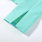Tiffany Blue Blazer, Mini Skirt & Flare Trouser Separates