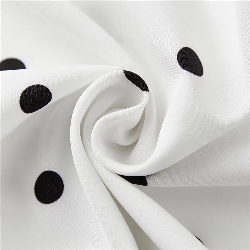 VacationGrabs Women’s Satin Halter Tank Tops Summer Fashionable Dot Print Cowl Neck Backless
