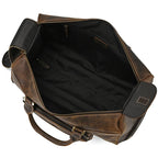 Rolling Genuine leather hand luggage travel bag with wheels
