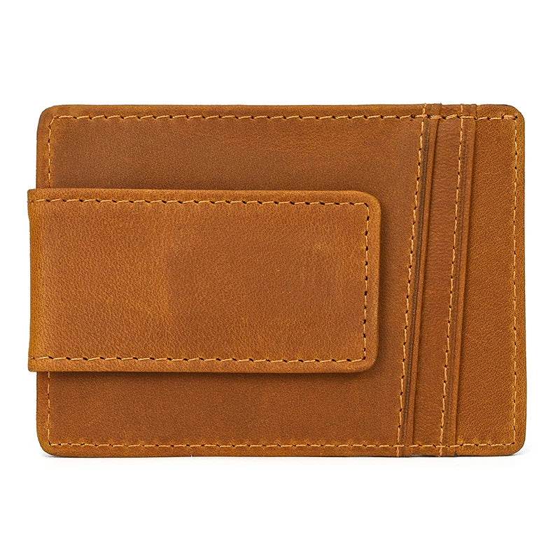 Luxury Designer Card Holder Money Clip Purse Wallet Genuine Leather - VacationGrabs