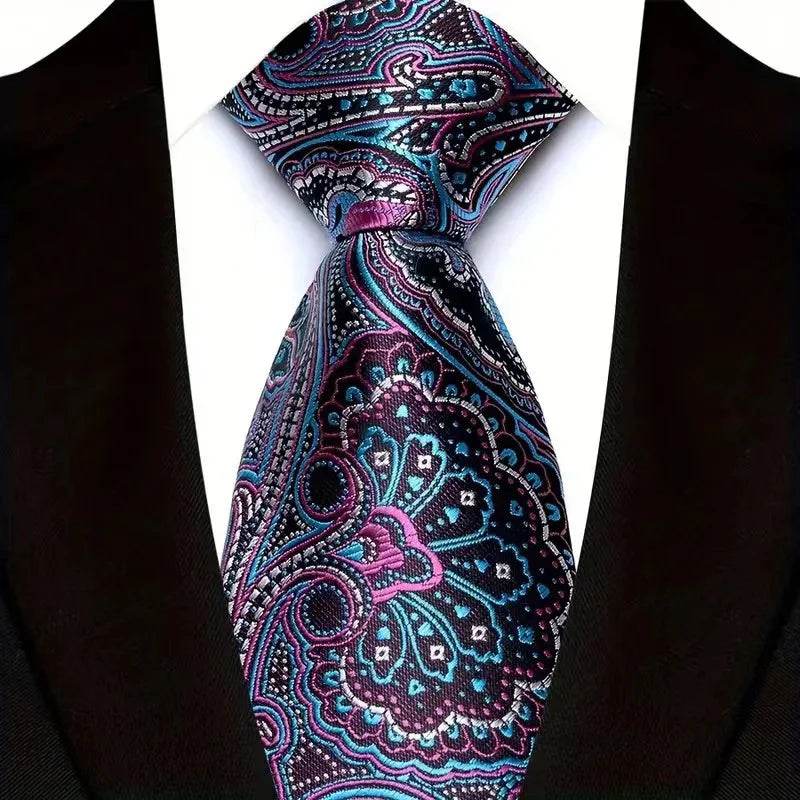 Luxury Floral Paisley Tie Set for Men - VacationGrabs