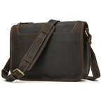 Retro Crazy Horse Leather Crossbody Shoulder Bag Men - VacationGrabs