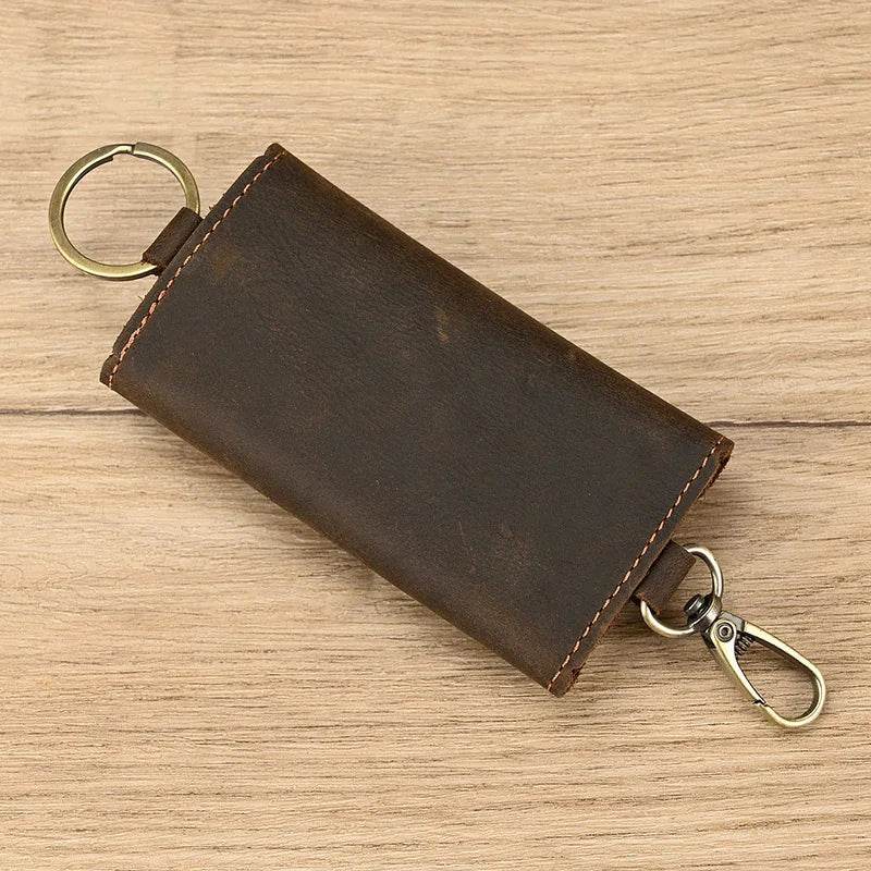 Leather Key Wallet for Car Housekeeper Holder Keychain Bag Case - VacationGrabs