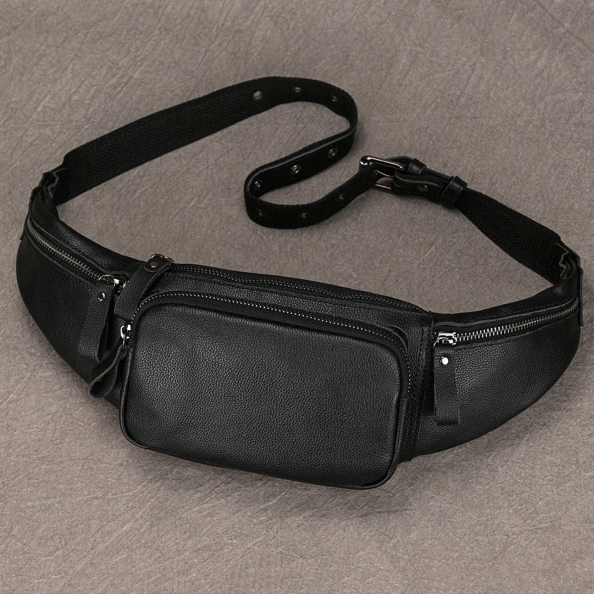 Big Waist Bag Mens Leather Belt Pounch Anti-theft Waist Pack Fanny Pack Bum Bag Belt Waist Pouch Chest Bag For Male leather Bag
