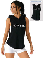 Baby Girl Cutout Hooded Tank Top