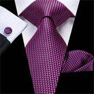 Purple Paisley Silk Tie Set for Men - VacationGrabs