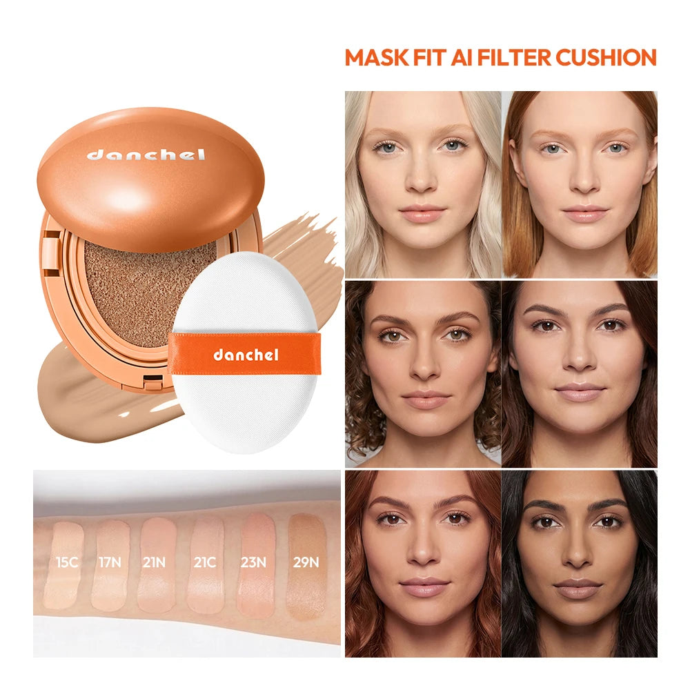AI Filter Cushion Foundation Hyaluronic Sodium Inulin Glycerin Deep Hydration Smooth Skin Improve Roughness Mild Stable Formula