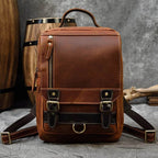 Vintage Genuine Leather Single Shoulder Chest Bag for Men - VacationGrabs