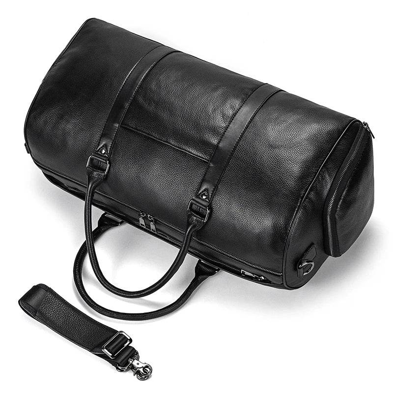 Designer Leather Travel Bag for Men & Women – Waterproof Duffle - VacationGrabs