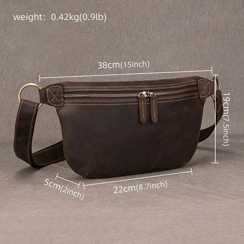 Leather Waist Bag Military Pouch Outdoor Phone Clip Belt - VacationGrabs