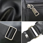 Men's Single Shoulder Crossbody Real Cowhide Waist Pack Chest Bag - VacationGrabs