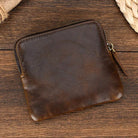 Mini Coin Purse Wallet Genuine Leather for Men & Women Zippered - VacationGrabs