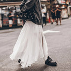 VacationGrabs Fashion Women Sheer Skirt Y2K Polka Dot Ankle Length Long Sheer Skirt Summer Spring Casual Party Wear High Waist Skirt