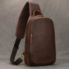 Large Size Leather Chest Bag for Men Crossbody Outdoor Sling - VacationGrabs