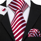 Red Silk Tie Set for Men: Burgundy, Maroon, & More - VacationGrabs