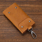 Crazy Horse Leather Keycase for Car & Coin Wallet Genuine Leather - VacationGrabs