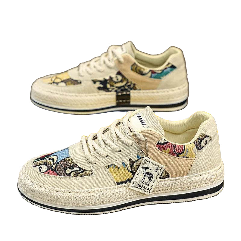 Men’s Sneakers Skateboard Platform Cartoon Graphic Shoes - VacationGrabs
