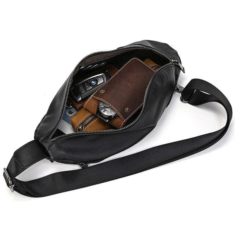 Genuine Leather Sling Bag for Men | Crossbody Chest Pack