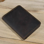 Small Bifold Wallet for Men & Women Slim Leather Coin Card Holder - VacationGrabs