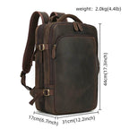Business Leather Backpack Multifunctional Large Capacity Bag - VacationGrabs