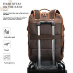 Men's Genuine Cowhide Leather Travel Backpack, 20-35L