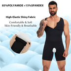 Men's Zipper Bodysuit Full Body Shaper - Tummy Control