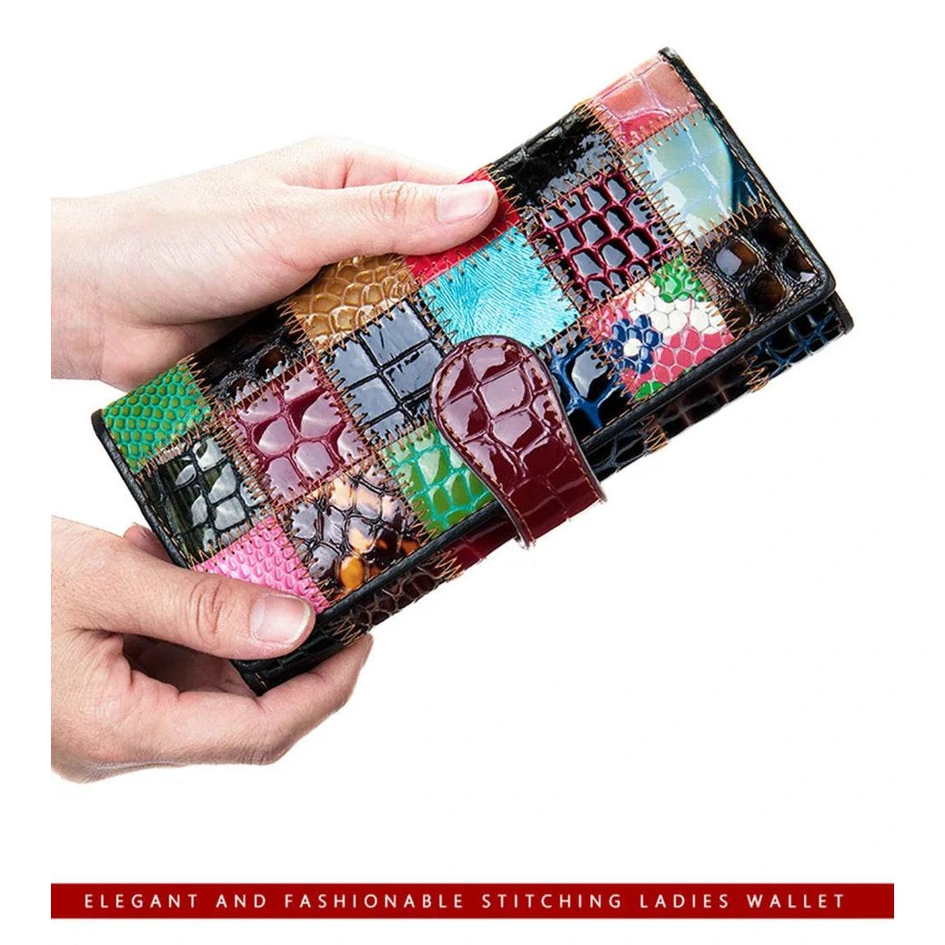 Women’s Leather Hand Purse Short Wallets Evening Clutch Mobile Phone Bag - VacationGrabs
