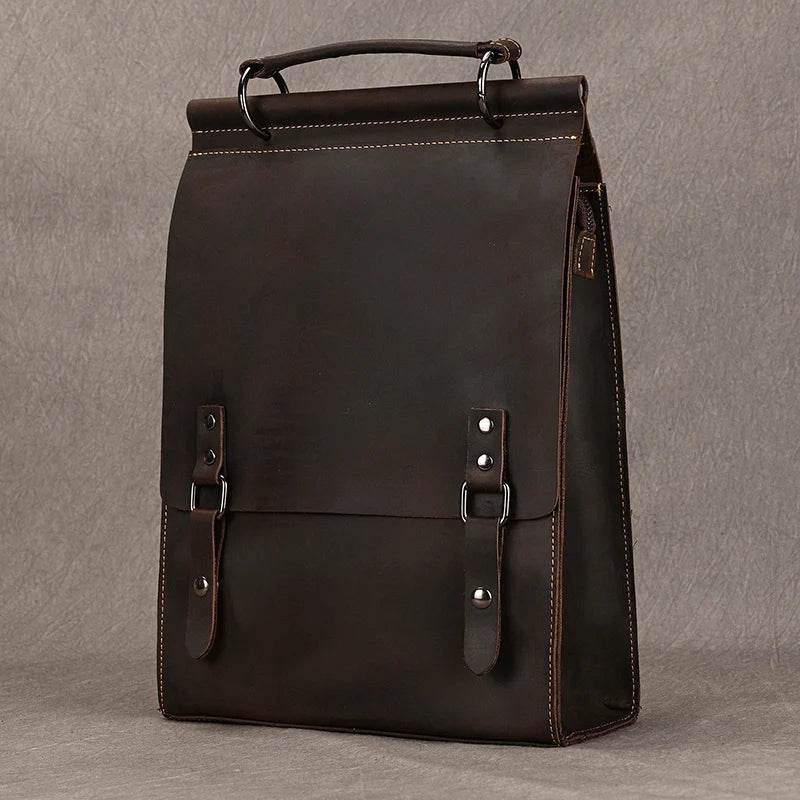 Fashion Leather Backpack Business Computer Backpack with USB - VacationGrabs