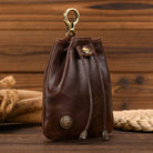 Handmade Leather Mini Coin Pouch for Men Women Vintage Wallet - VacationGrabs