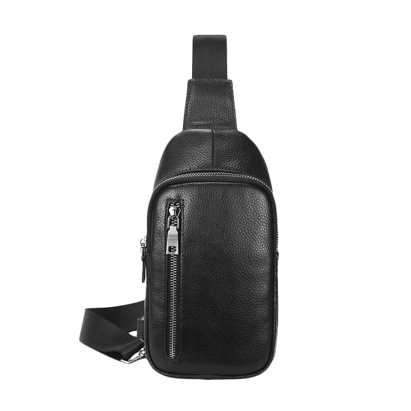 Bolso Bandolera Piel Genuina Riñonera Cruzada para Gimnasio
