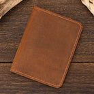 Men’s Simple Design Small Wallet Genuine Leather Short Purse - VacationGrabs