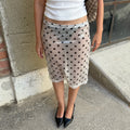 VacationGrabs Women's Fashion Midi Skirts Sequins Lace Trim Low Waist Skirts Summer Fashion Bodycon Skirts Dress Y2K Streetwear