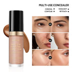 Multi-Use Cream Concealer, Oil-Free Full Coverage Makeup