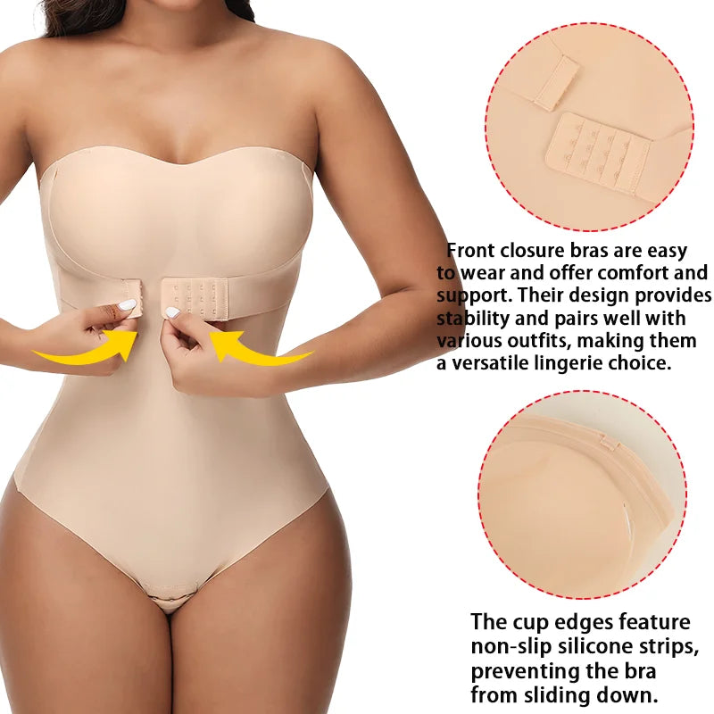 Padded Hips Shapewear Bodysuit, Tummy Control & Butt Lifter