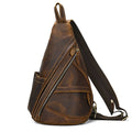 Men's Genuine Leather Sling Bag – Half Moon Chest Pack