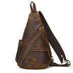 Men's Genuine Leather Sling Bag – Half Moon Chest Pack