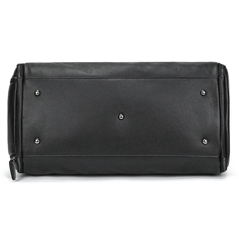 Fashion Leather Duffel Bag – Folding Bag for Suits and Travel - VacationGrabs