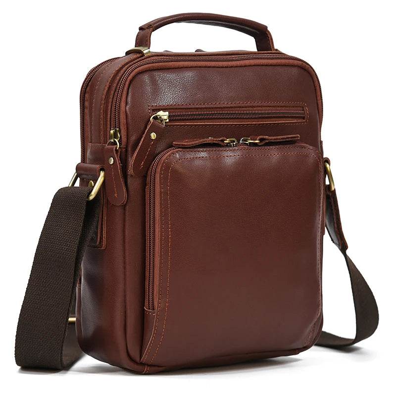 Leather Shoulder Crossbody Bag – Men's Sling Messenger - VacationGrabs