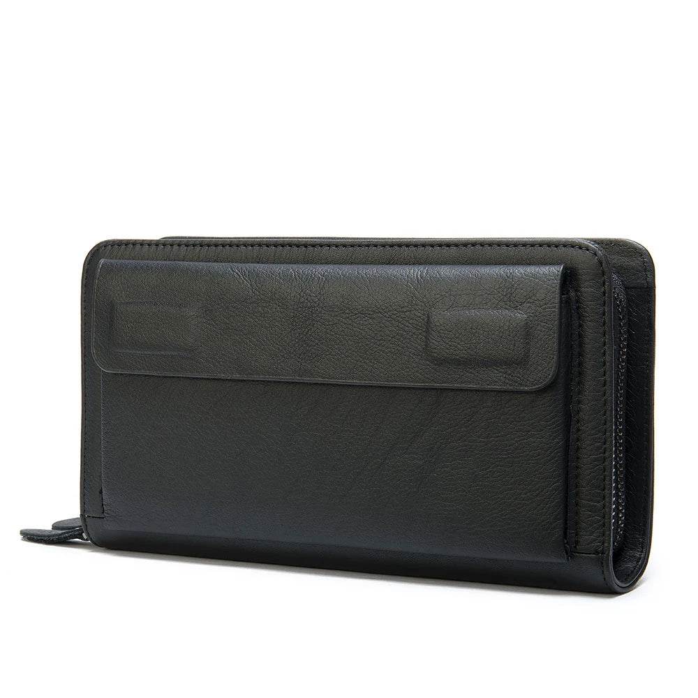 Soft Genuine Leather Clutch Wallet Men’s Long Wallet for Cash & Cards - VacationGrabs