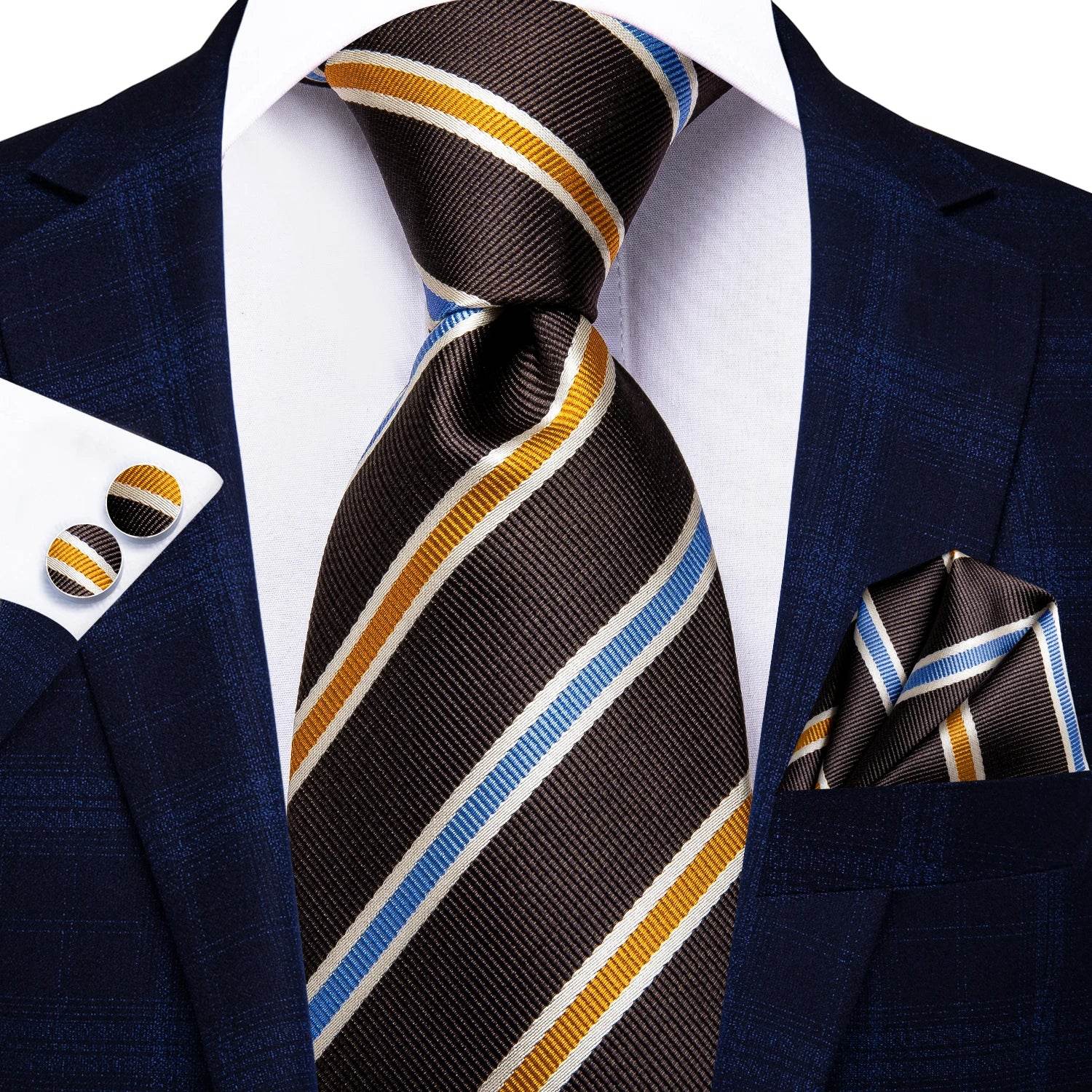 Multicolor Paisley 100% Silk Tie Sets for Men - VacationGrabs