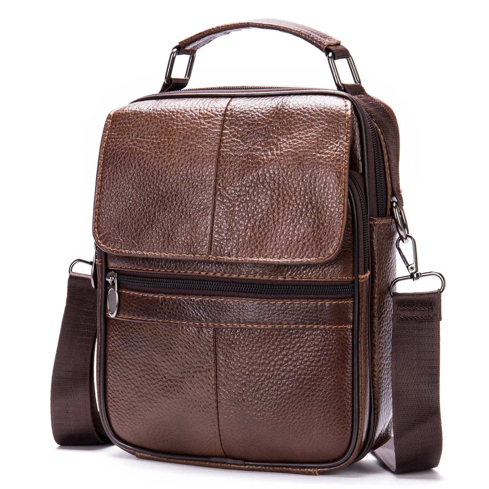 Men's 7.9" iPad Shoulder Bag Soft Leather Crossbody