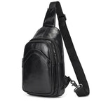 Men's Genuine Leather Sling Bag – Soft Cowhide Crossbody