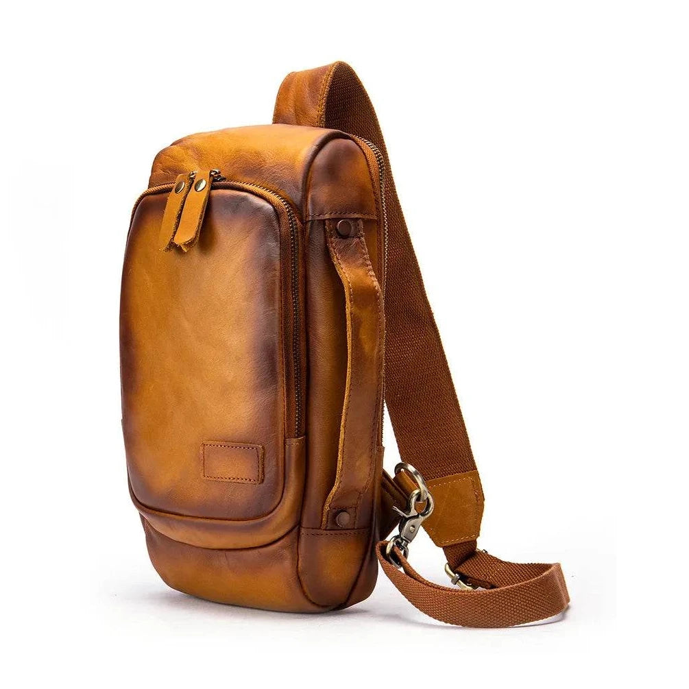 Luxury Designer Chest Bag for Men Vintage Single Shoulder Sling - VacationGrabs