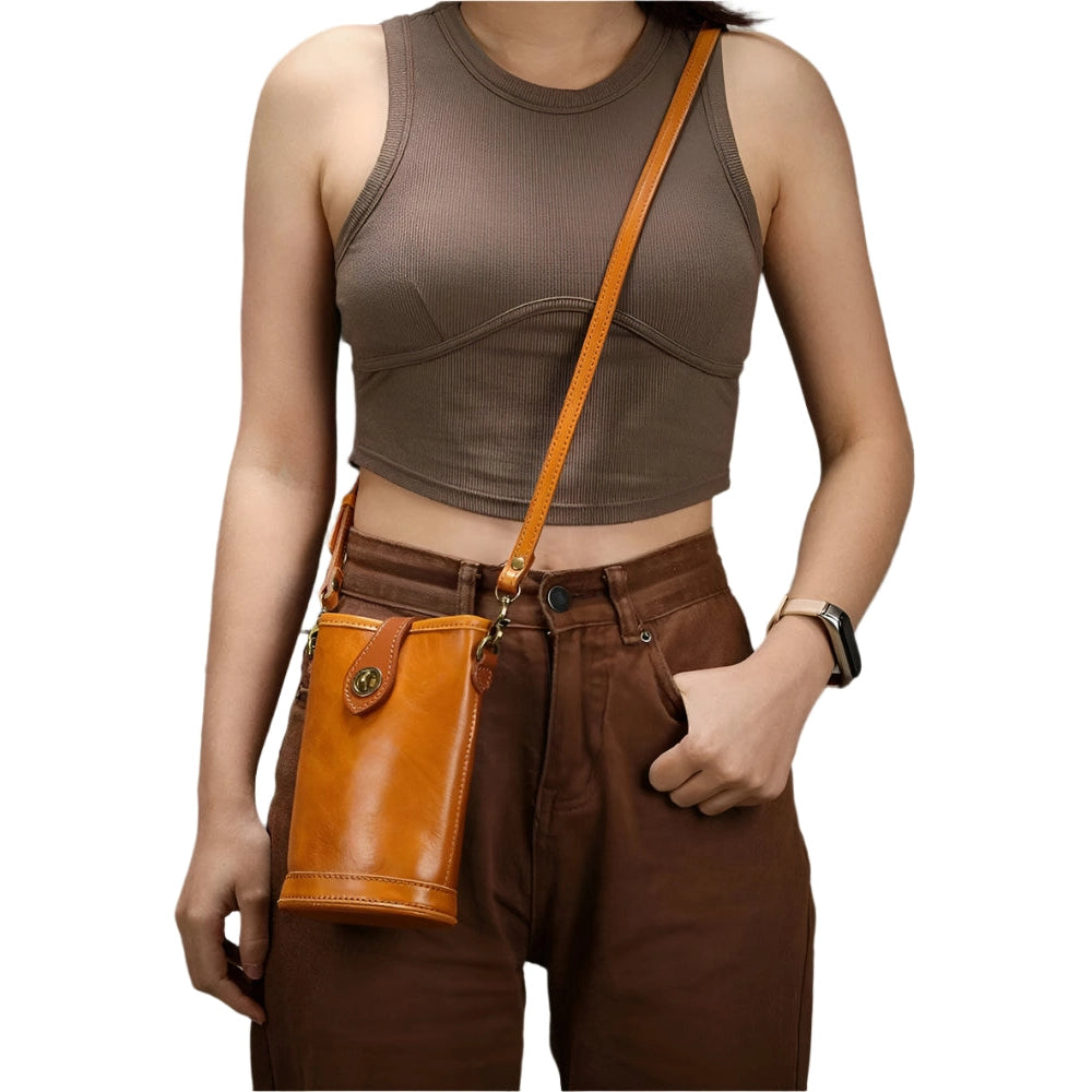 High Fashion Luxury Leather Shoulder Bag for Women Mobile Pouch - VacationGrabs