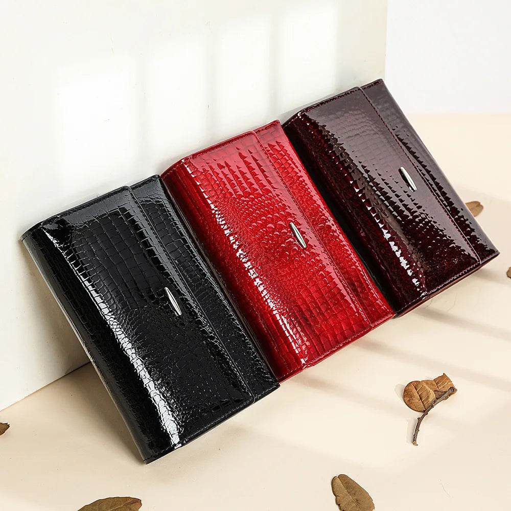Luxury Women’s Leather Clutch Purse Fashion Coin Purse Holder - VacationGrabs