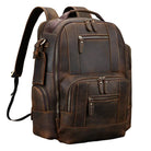 Vintage Men's Crazy Horse Leather Backpack Travel Rucksack Bag - VacationGrabs