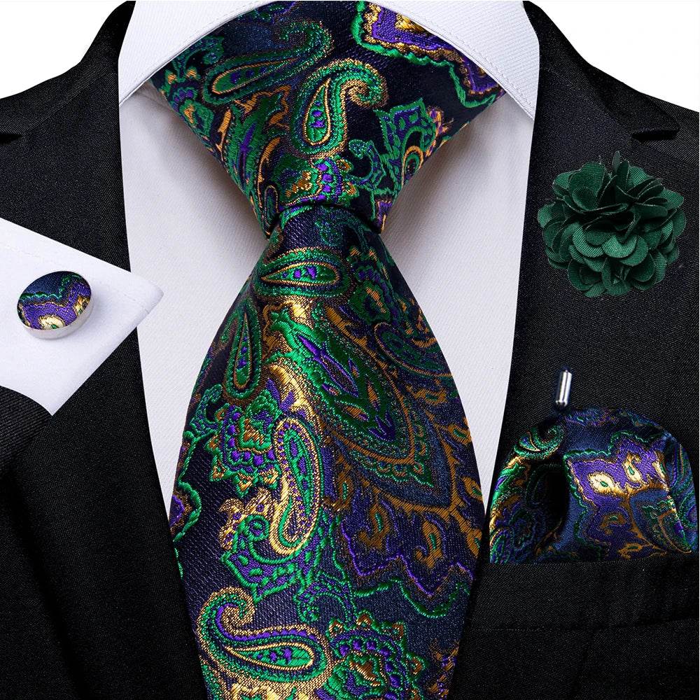 Silk Tie Sets for Men - Daring Patterns - VacationGrabs