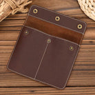Leather Watch Case with Three Round Buckles for Convenient Travel Storage - VacationGrabs