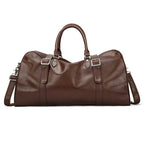 Trendy Men's Leather Duffel – Large Sports Gym Carry-on Bag - VacationGrabs