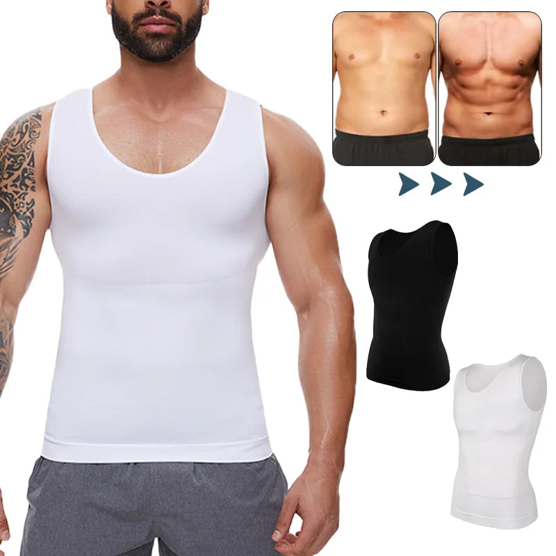 Men's Slimming Compression Vest - Tummy Control Undershirt